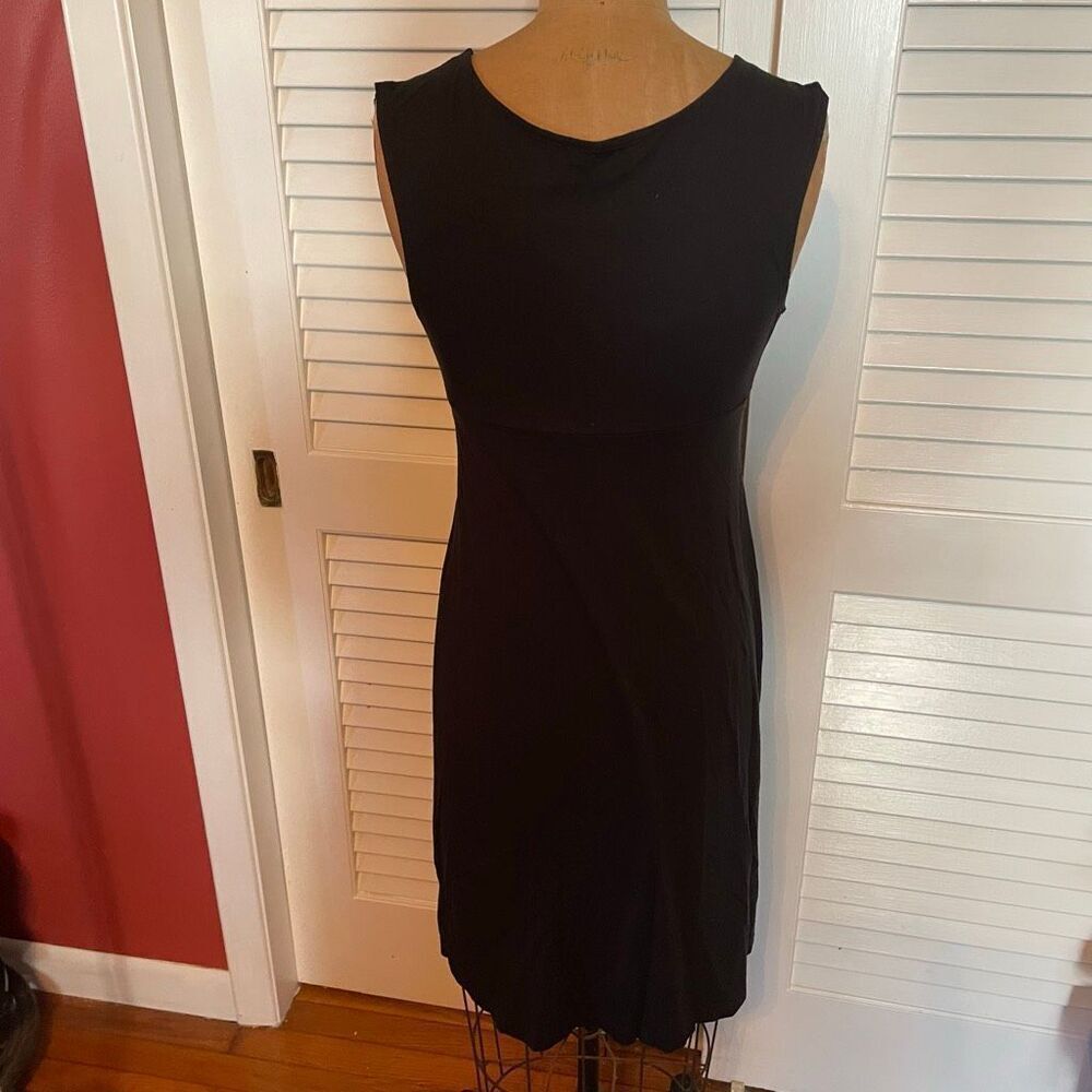 GAP | black v neck stretchy midi dress XS - Picture 6 of 9
